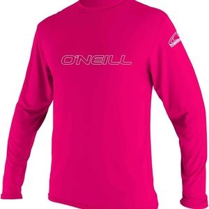 O’NEILL Boys' Youth Basic Skins 50+ Long Sleeve Sun Shirt Size 14 Watermelon